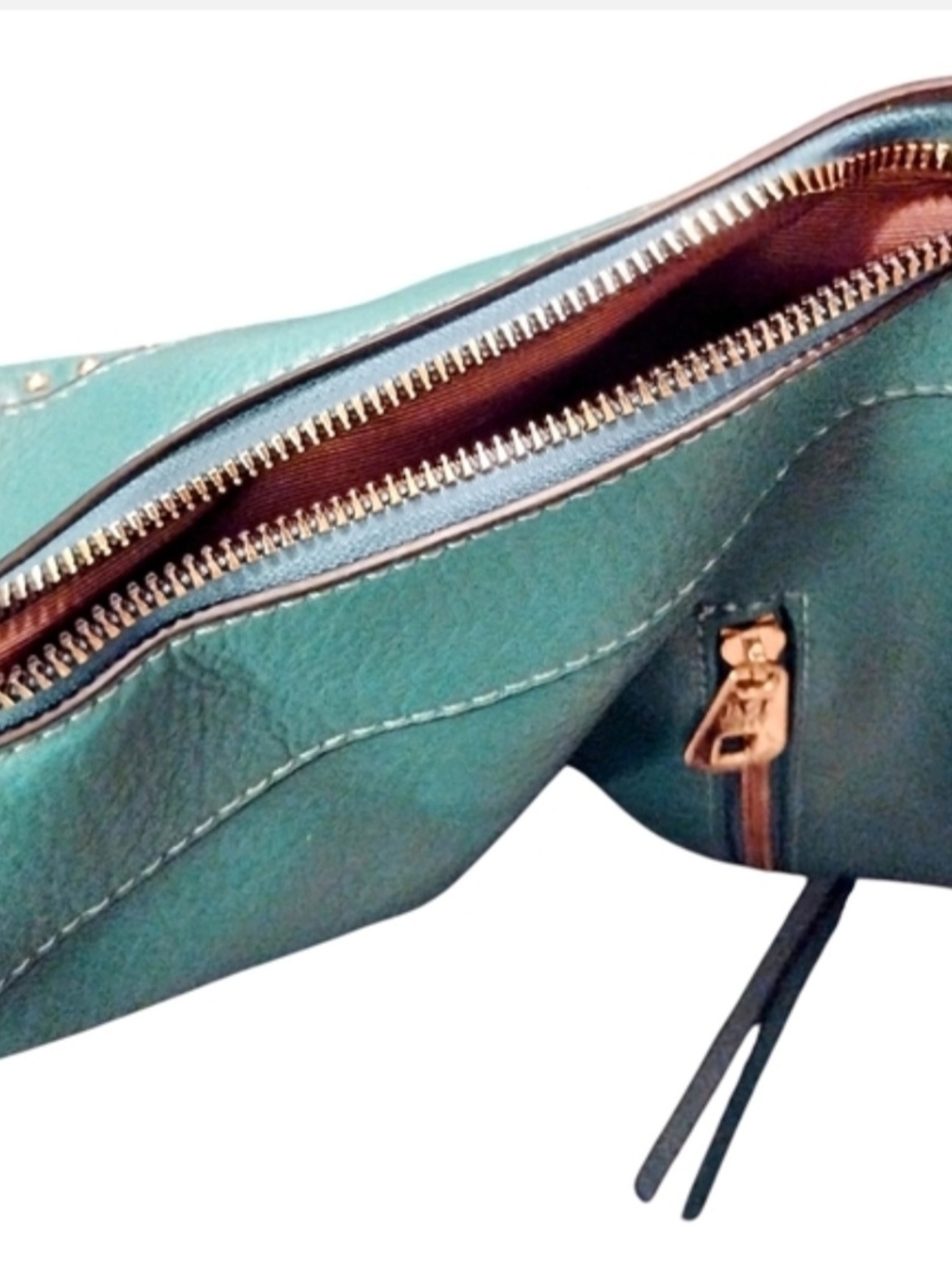 Montana West Teal Studded Shoulder Bag - Picture 4 of 15